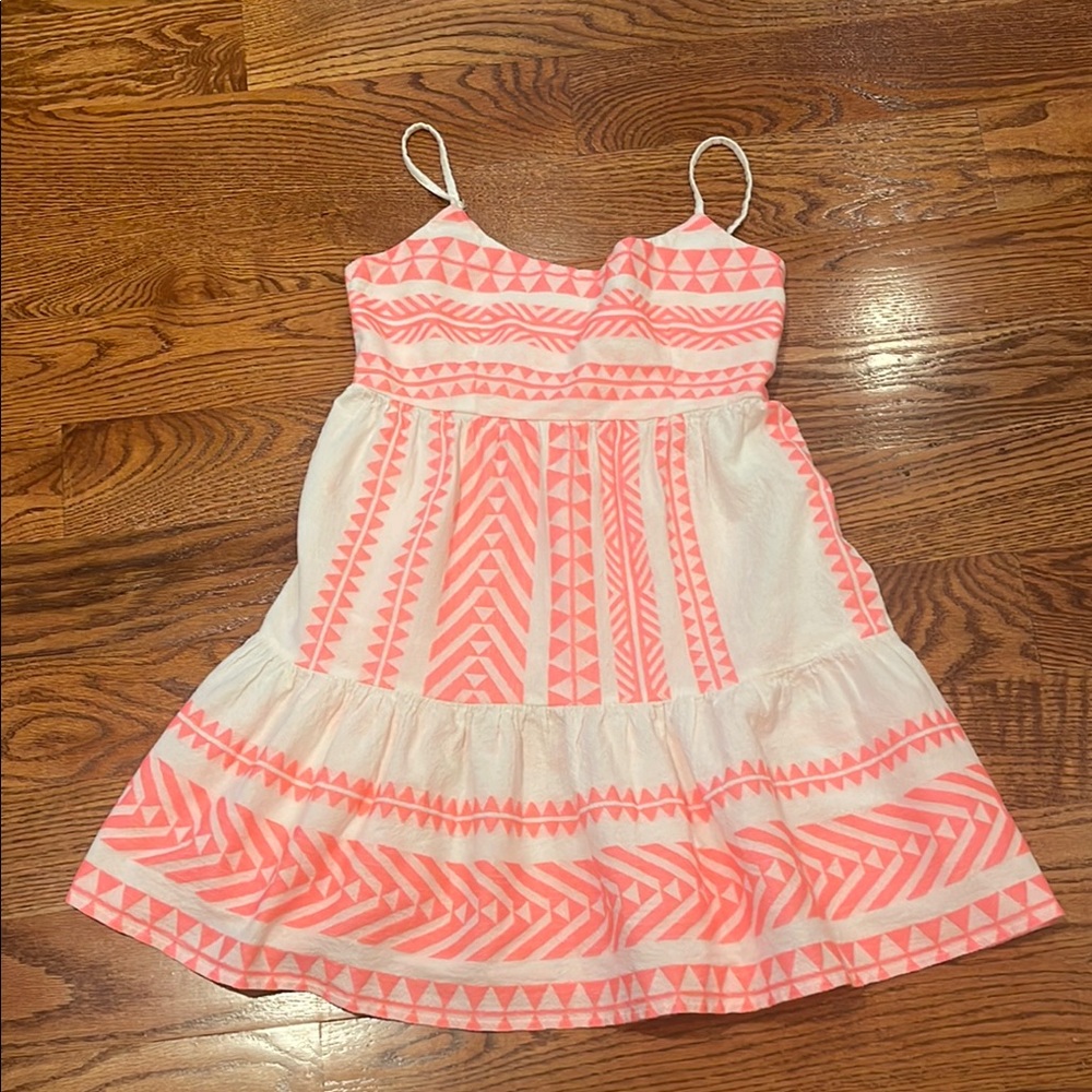 Mi ami Pink and White Spaghetti Strap Sundress